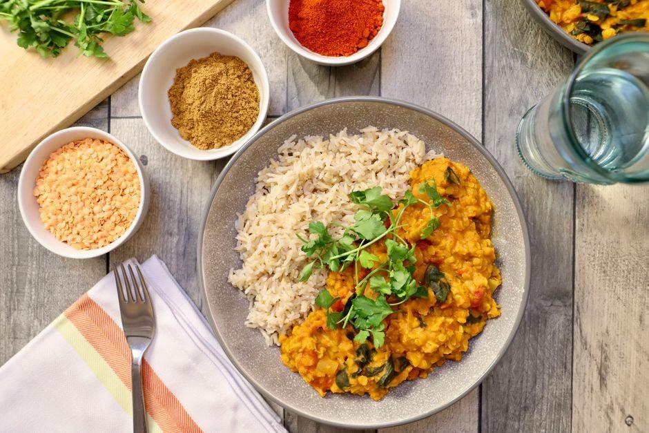 Red lentil dal