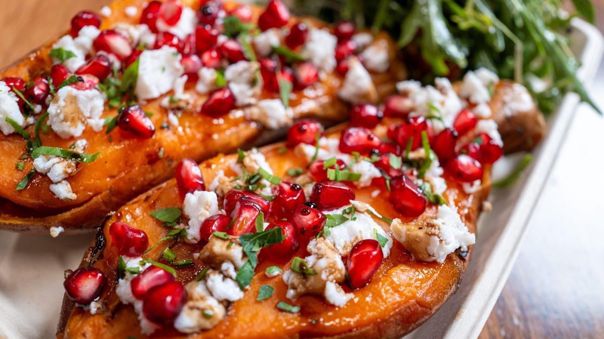 Loaded stuffed sweet potatoes