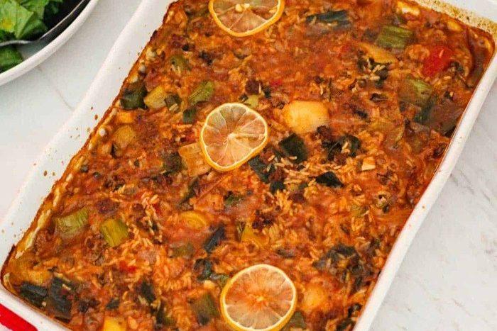 Tavë me Presh (Meatless Leek Bake)