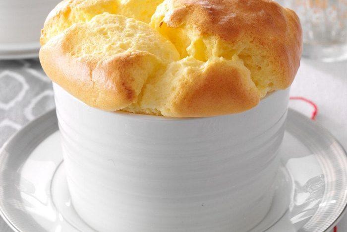 Three-Cheese Soufflés